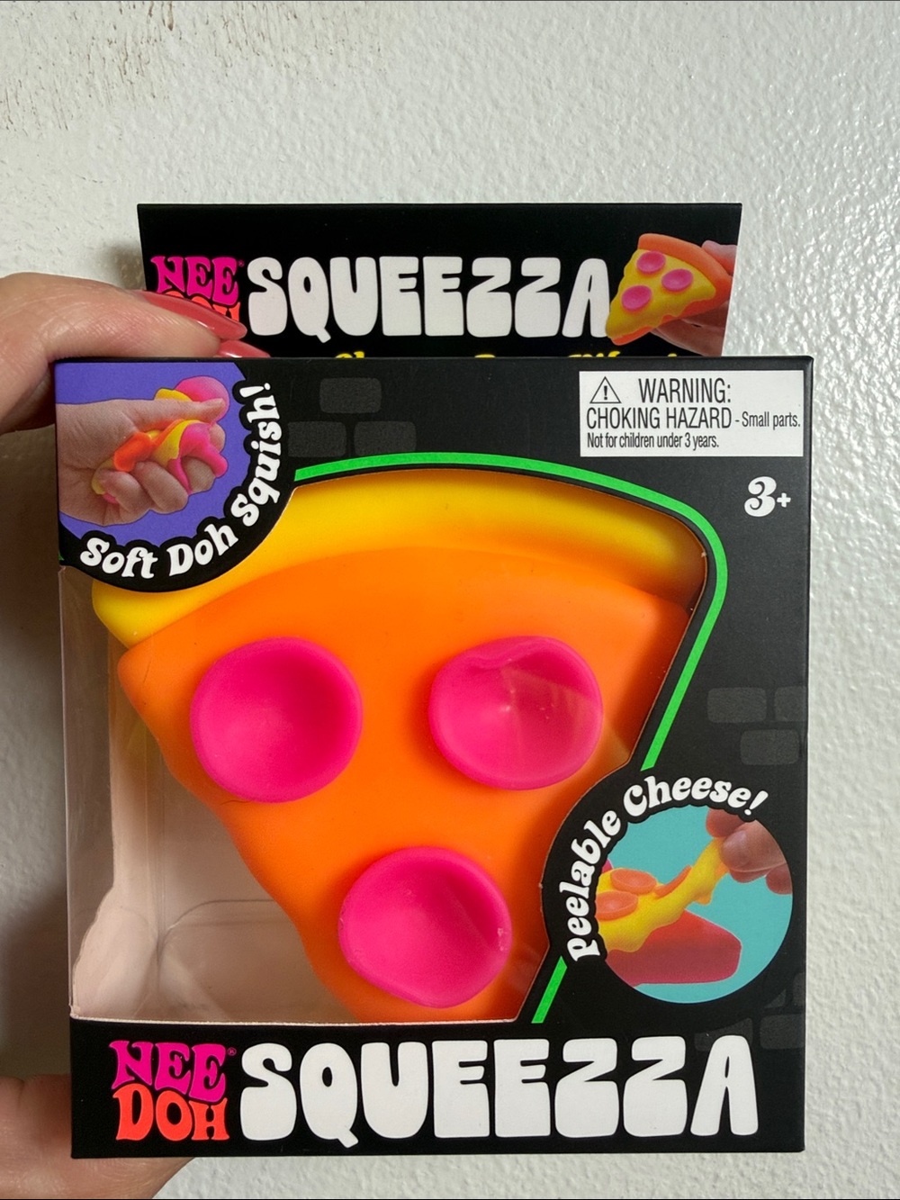 Squeezza Orange & Pink Pizza Squishy Toy